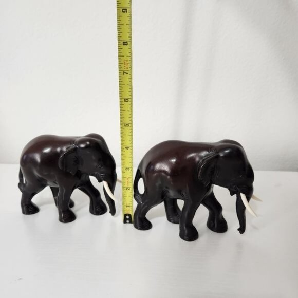 Elephant Resin Cute Lucky Figurines Statue Sculpture Art Home Decor - Picture 9 of 15